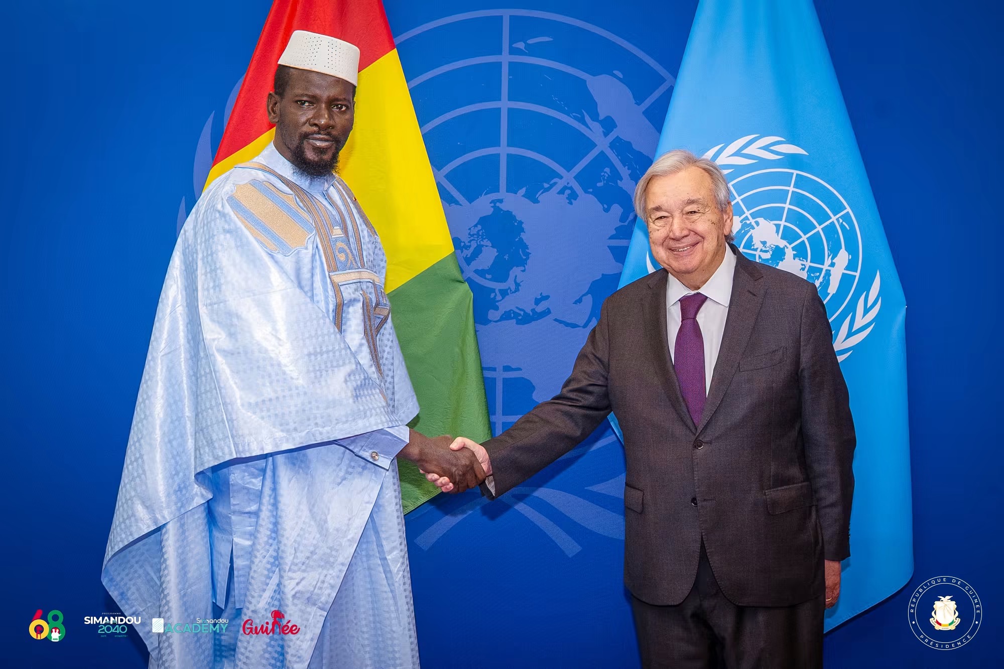 Guinée-ONU : Mamadi Doumbouya reçu par António Guterres à New York